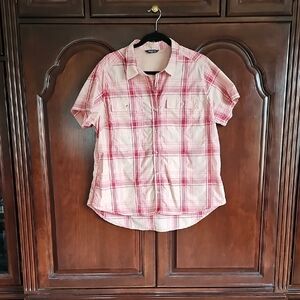 Eddie Bauer Women's Pink Checkered Shirt
